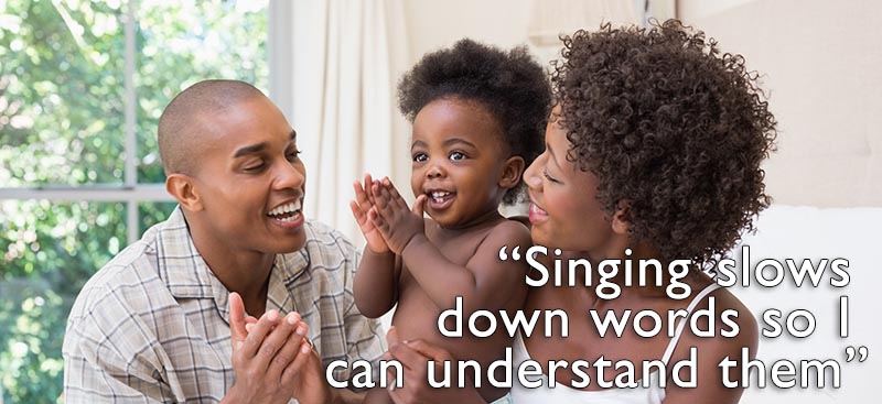 Baby listening during song time